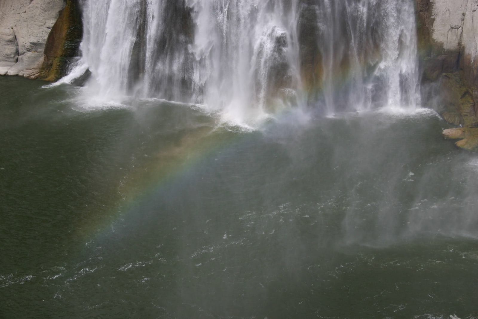 Rainbow at the base of Shoshone Falls (sometimes called the "Niagara of the West").